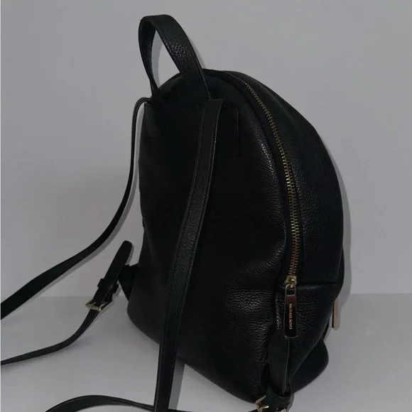Michael Kors Black Leather Backpack - Picture 2 of 3